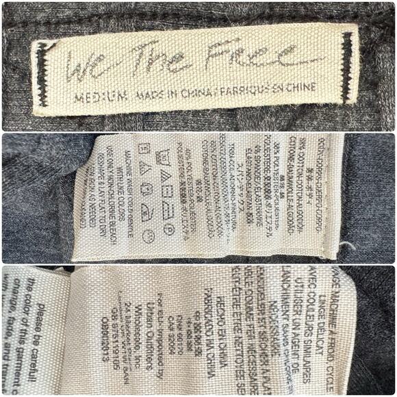 WE THE FREE PEOPLE In The Mix Henley Top Boxy Oversized Ribbed Slouchy Size M - Picture 10 of 10
